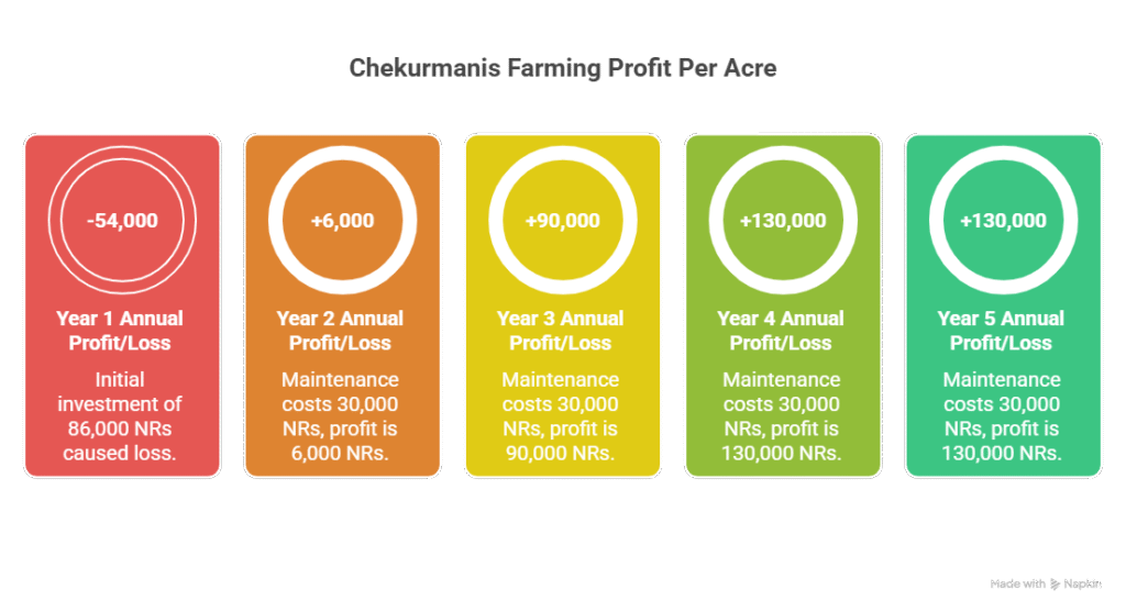 Chekurmanis Farming Profit Per Acre